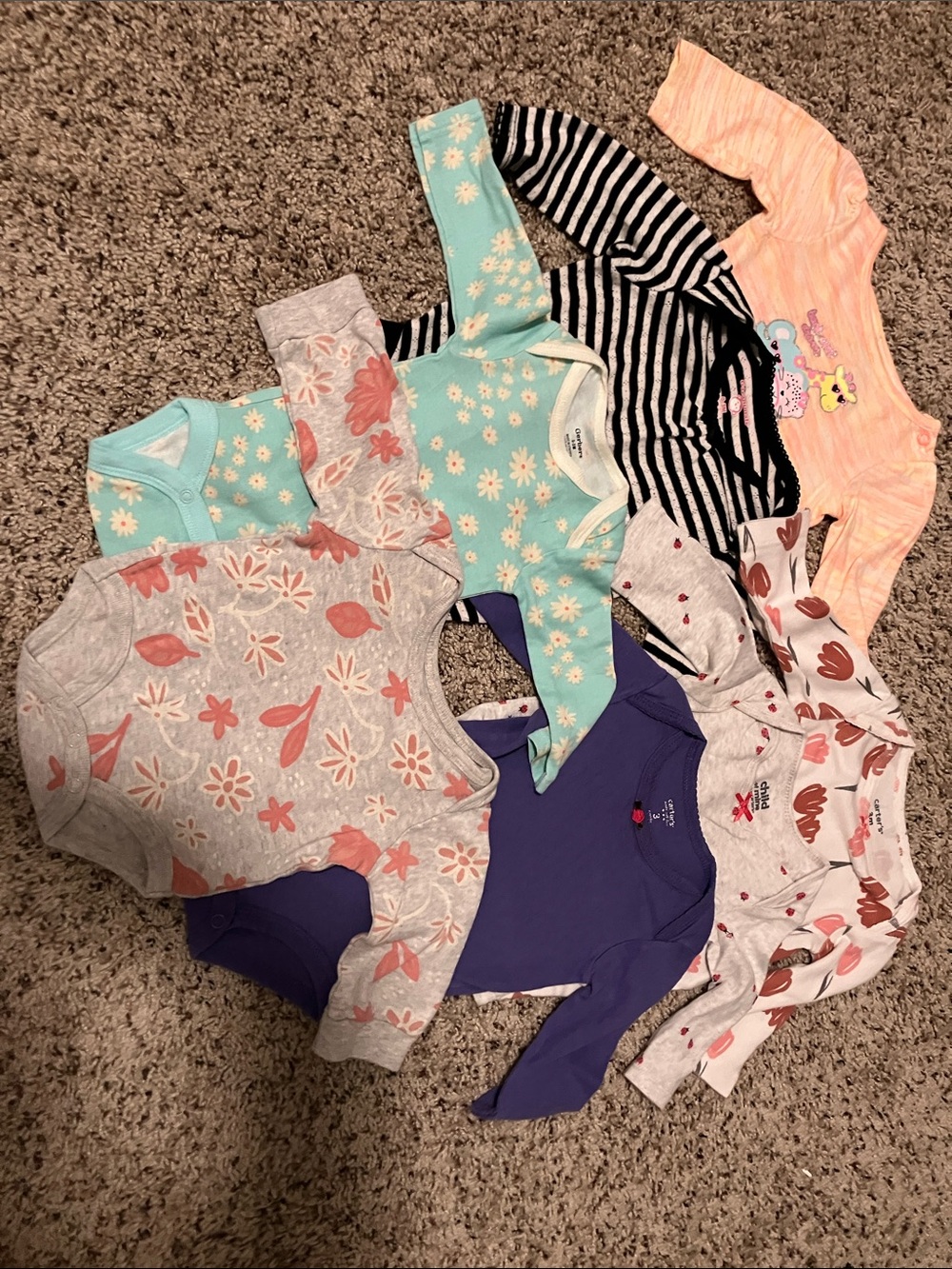 Mixed Colors Baby One-Piece Bodysuit Set of 7